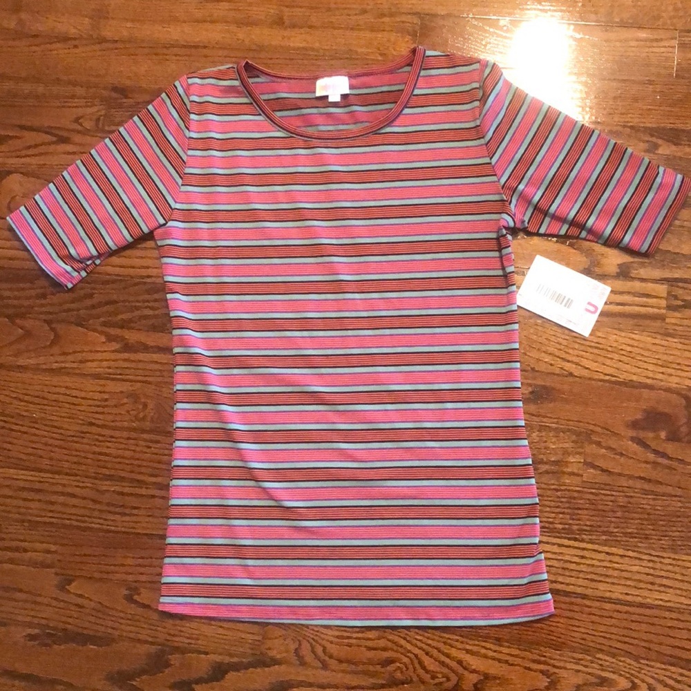Lularoe Pink Striped Gigi Size Small NWT